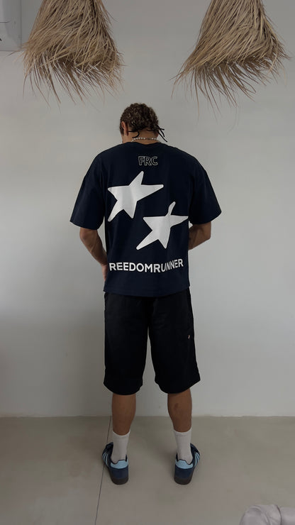 DOUBLE STAR FREEDOM RUNNER TEE - NAVY