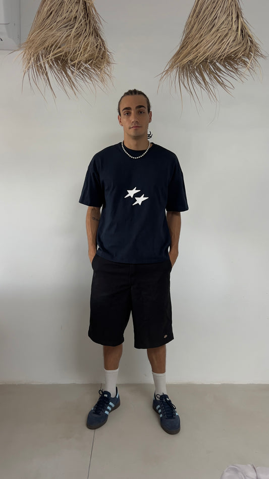 DOUBLE STAR FREEDOM RUNNER TEE - NAVY